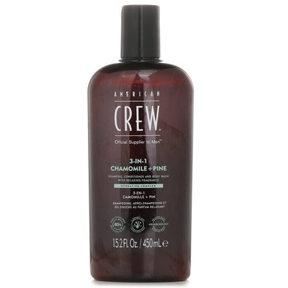 American Crew 3-in-1 Chamomile + Pine Shampoo, Conditoner And Body Wash 450ml/15.2oz