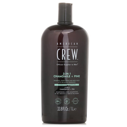 American Crew 3-in-1 Chamomile + Pine Shampoo, Conditoner And Body Wash 1000ml/33.8oz