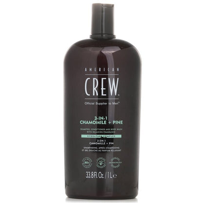 American Crew 3-in-1 Chamomile + Pine Shampoo, Conditoner And Body Wash 1000ml/33.8oz