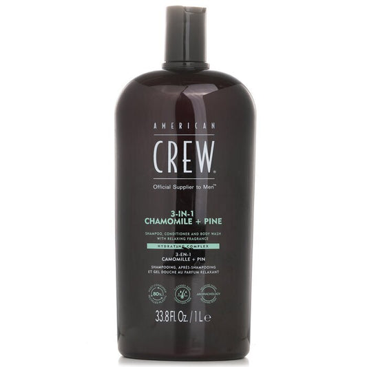 American Crew 3-in-1 Chamomile + Pine Shampoo, Conditoner And Body Wash 1000ml/33.8oz