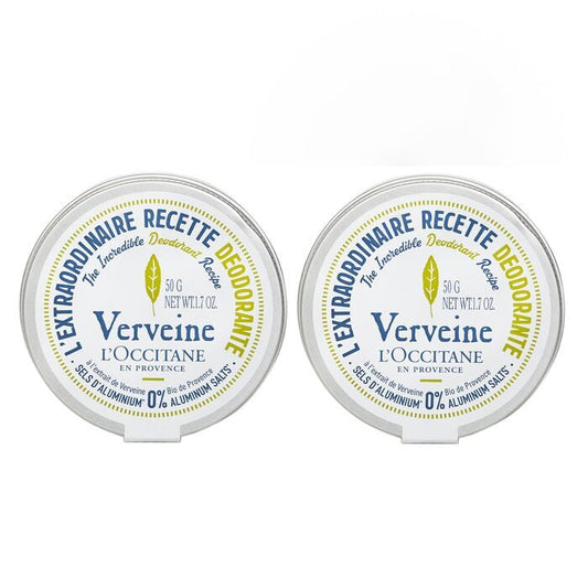 L'Occitane 【1+1 Set】Verveine (Verbena) Deodorant - 0% Aluminum Salts 50g/1.7oz x2