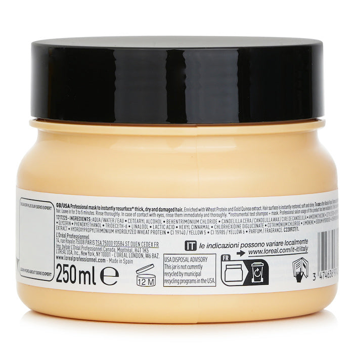 L'Oreal (NB-CN) Professionnel Serie Expert - Absolut Repair Gold Quinoa + Protein Instant Resurfacing Mask (For Dry and Damaged Hair) 250ml/8.5oz