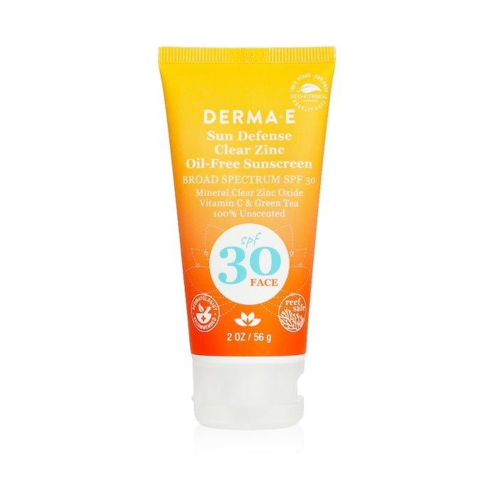 Derma E Sun Defense Clear Zinc Oil Free Sunscreen SPF 30 - Face (Exp.Date 31 Jan 2027) 56g/2oz