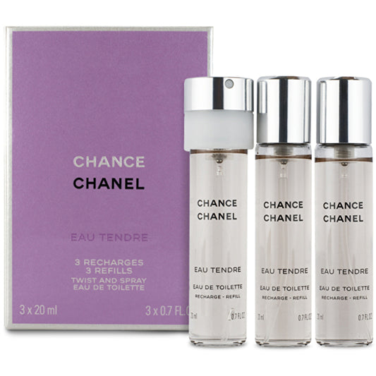 Chanel Chance Eau Tendre Eau De Toilette (3x 20ml) Filling 60ml