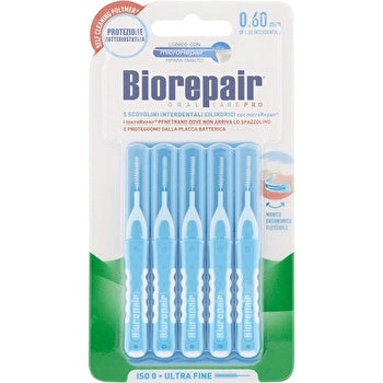 Biorepair Antibacterial Interdental Brush Super Fine 0 60 Mm - Antibakteriální Mezizubní Kartáčky 5.0ks