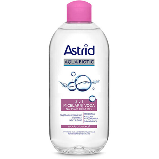 Astrid Micellar Water 3 In 1 For Face Eyes And Lips For Dry And Sensitive Skin Aqua Biotic 200ml