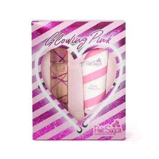 Aquolina Pink Sugar Glowing Pink Sweet Addiction Woman Set Eau De Toilette 100ml & Bl 250ml