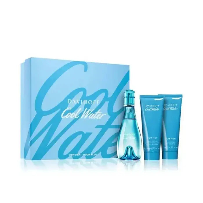 Davidoff Cool Water Woman  Set Eau De Toilette 100ml & Sg 75ml & Bl 75ml