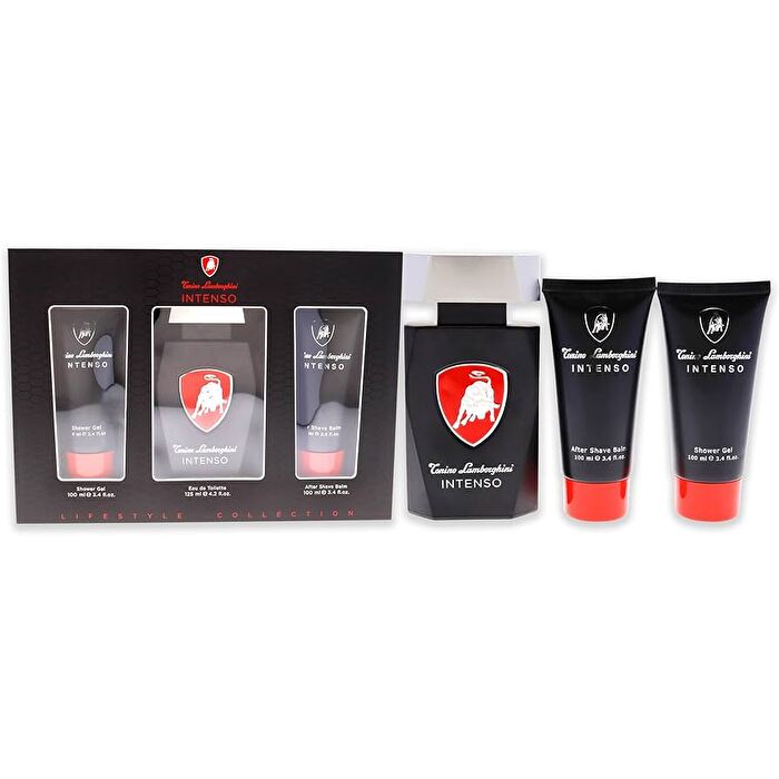 Lamborghini Intenso 3pc Set Eau De Toilette Spray Aftershave Balm 100ml & Shower Gel 100ml 125ml