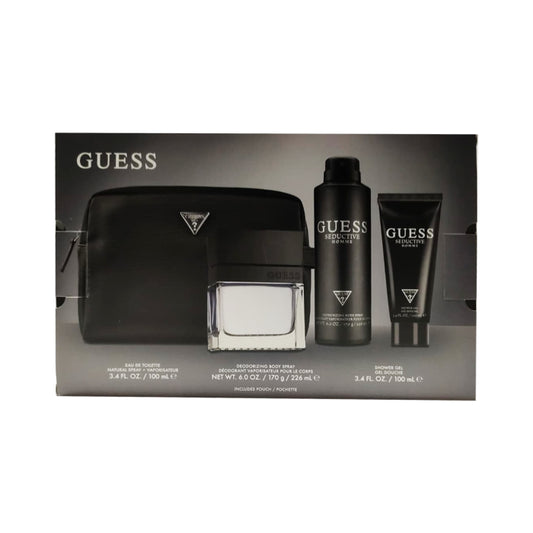 Guess Seductive Homme Man Set Eau De Toilette 100ml & Sg 100ml & Body Spray 226ml & Pouch
