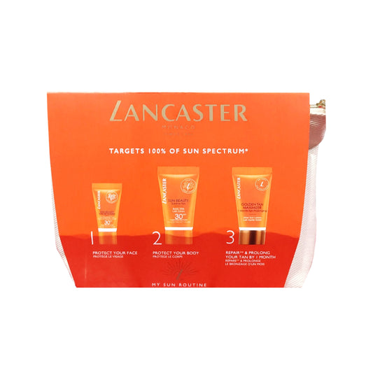 Lancaster Woman Set Protection Spf 30 High Protection 3ml & Protection Spf 30 Bm 15ml & Golden Tan Maximizer Asl 15ml & Pouch