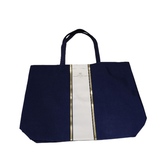 Marina De Bourbon Crown Navy Blue Tote Bag