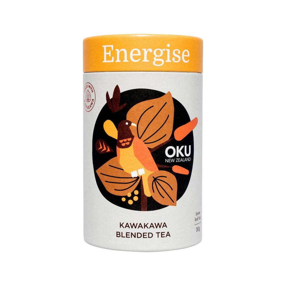 OKU New Zealand Energise Kawakawa & Sencha Green Blended Tea Loose Leaf 30g
