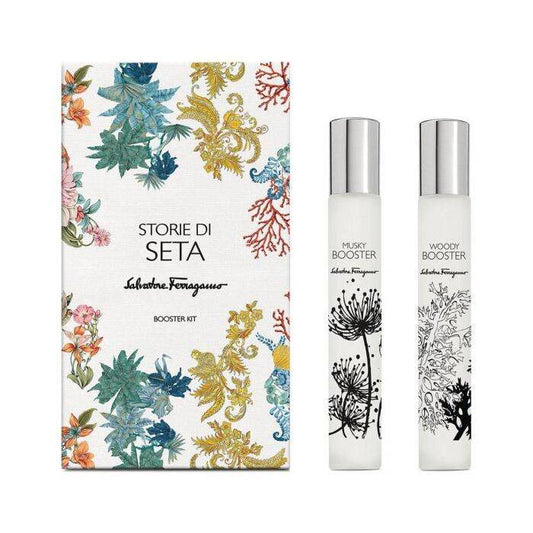 Salvatore Ferragamo Storie Di Seta Unisex Booster Kit Set 2x 10ml Roller (woody & Musky)
