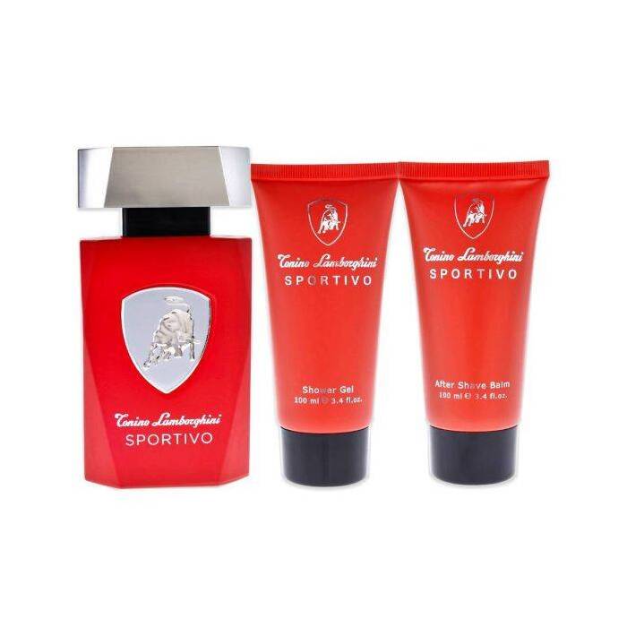 Tonino Lamborghini Sportivo Man Set Eau De Toilette 125ml & Sg 100ml & Asb 100ml
