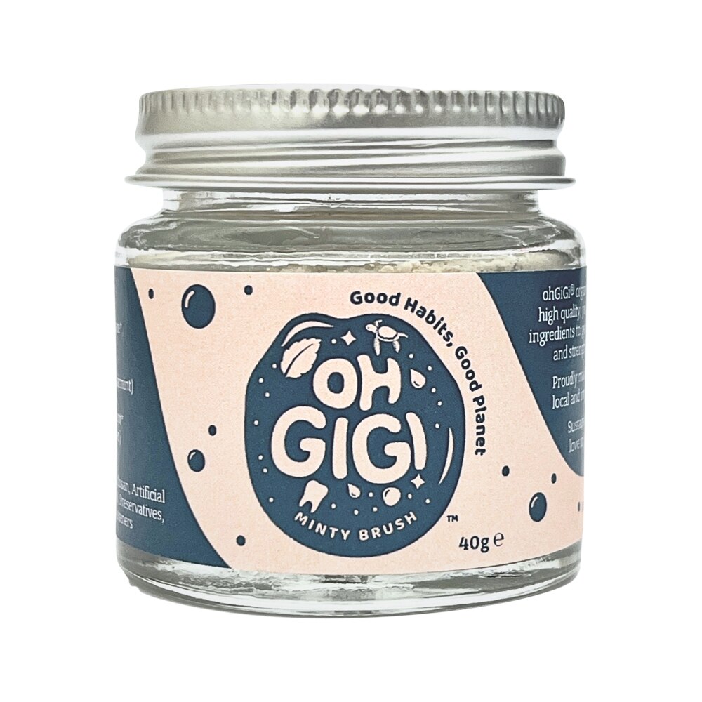 ohGiGi Tooth Powder Minty Brush 40g