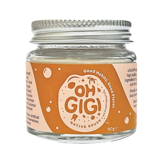 ohGiGi Tooth Powder + Hydroxyapatite Native Brush 40g