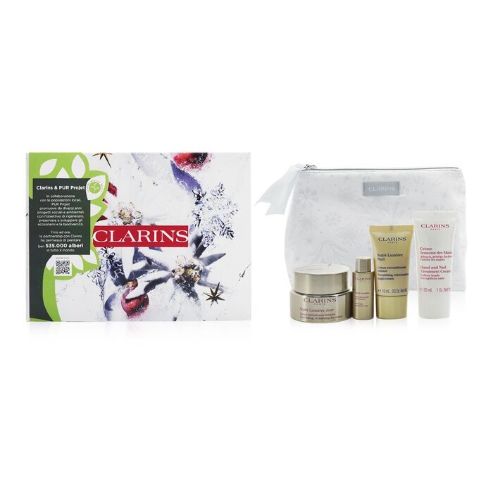 Clarins Nutri-Lumiere Collection: 4pcs+1bag