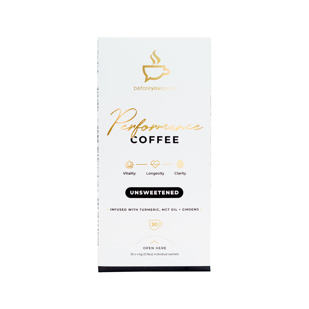 Before You Speak Performance Coffee Unsweetened 4.5g x 30 Pack