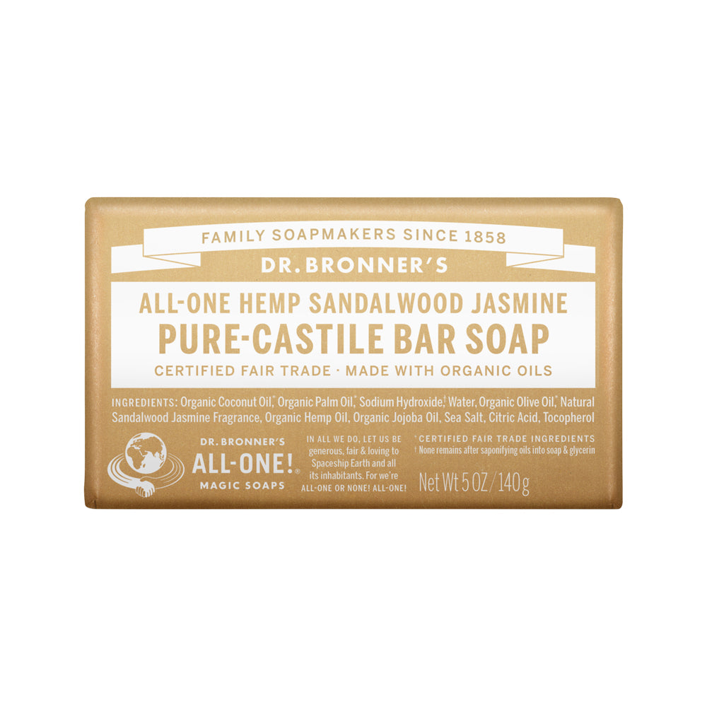 Dr. Bronner's Pure-Castile Bar Soap (Hemp All-One) Sandalwood Jasmine 140g