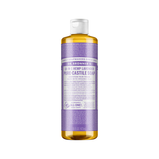 Dr. Bronner's Pure-Castile Soap Liquid (Hemp 18-in-1) Lavender 473ml