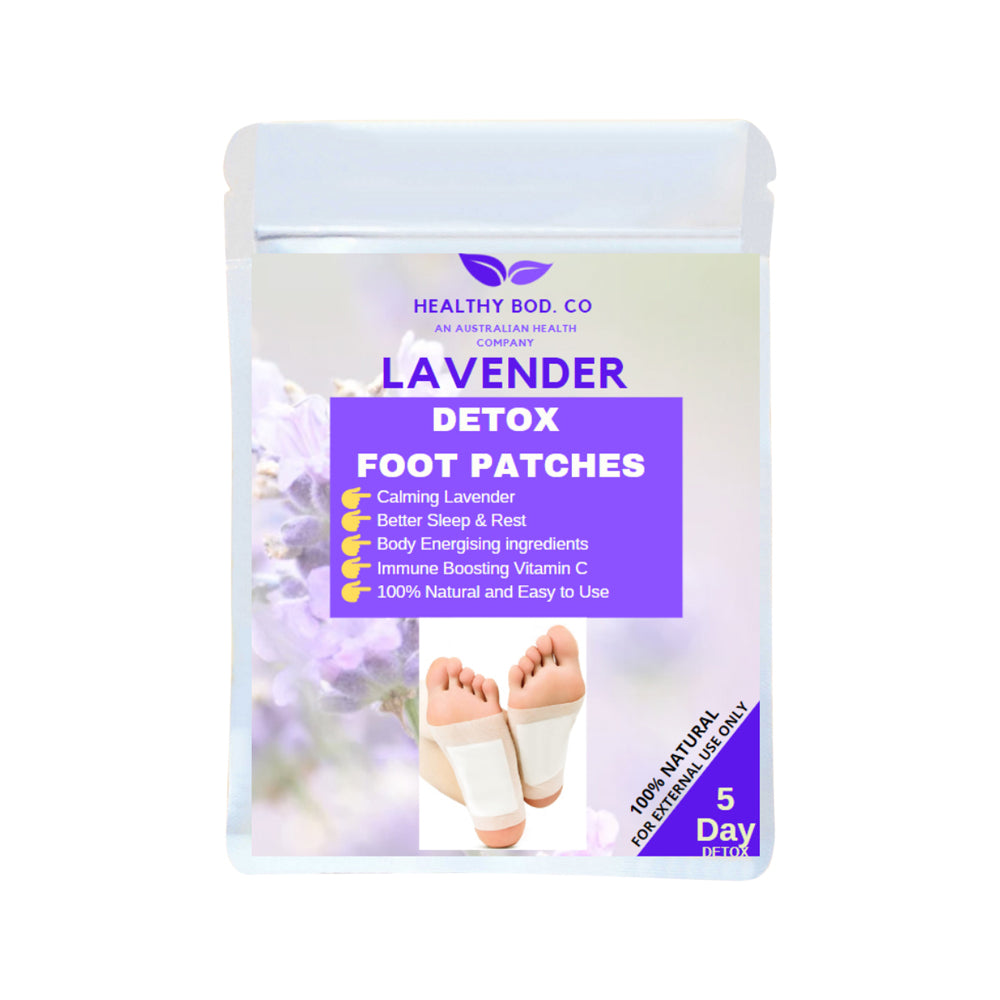 Healthy Bod. Co Detox Foot Patches Lavender x 10 Patches (5 Pairs for 5 Day Detox)