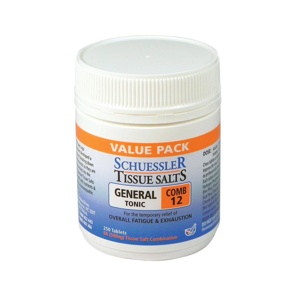 Martin & Pleasance Schuessler Tissue Salts Comb 12 (General Tonic) 250t
