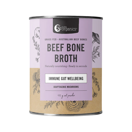 Nutra Organics Bone Broth Beef Adaptogenic Mushrooms 125g
