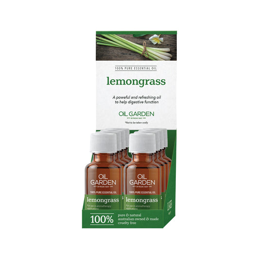 Oil Garden Essential Oil Lemongrass 25ml x 8 Display