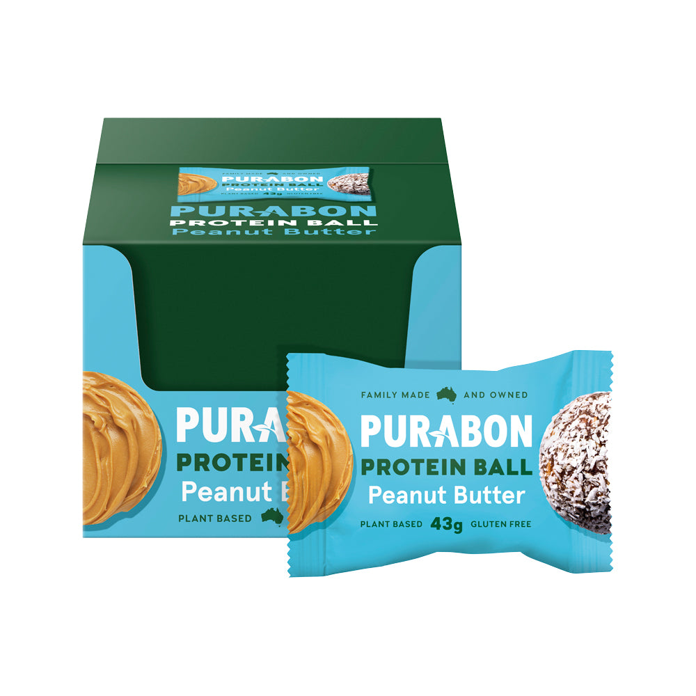 Purabon Protein Balls Peanut Butter 43g x 12 Display