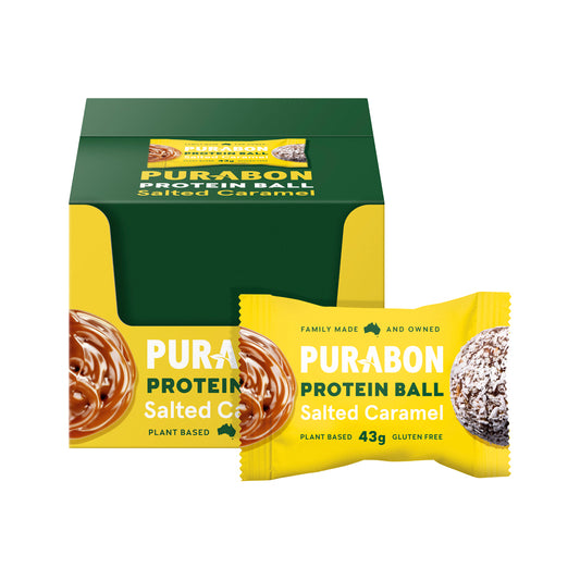 Purabon Protein Balls Salted Caramel 43g x 12 Display