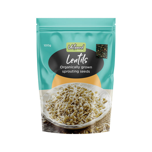 Untamed Health Organically Grown Sprouting Seeds Lentils 100g